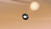Artist's Concept of the Mars Science Laboratory Curiosity Rover Parachute System Fine Art Print