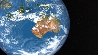 Planet Earth showing Clouds over Australia Fine Art Print