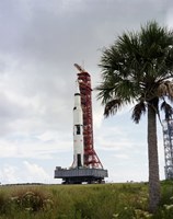 Apollo 4 and its Mobile Launch Tower Fine Art Print
