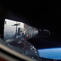 The Gemini 7 Spacecraft in Earth Orbit - various sizes