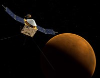 Artist's Concept of NASA's MAVEN Spacecraft Fine Art Print
