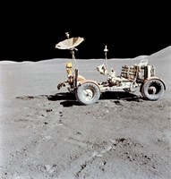 Apollo 15 Lunar Roving Vehicle on the Moon Fine Art Print