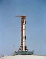 Apollo 10 Space Vehicle on the Launch Pad at Kennedy Space Center Fine Art Print