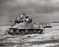 American Sherman tank units, 1944 Fine Art Print