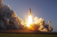 Space Shuttle Discovery lifts off from its Launch Pad at Kennedy Space Center, Florida Fine Art Print