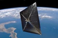 Artist concept of NanoSail-D in space Fine Art Print