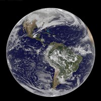 Full Earth of North America and South America Fine Art Print