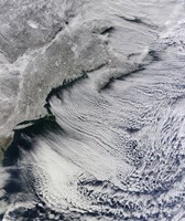 Satellite View of Clouds Across the Skies of the North Atlantic Fine Art Print