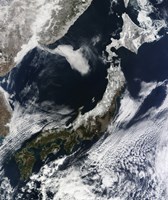 Satellite View of Japan Fine Art Print