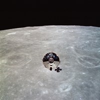 The Apollo 10 Command and Service Modules in Lunar Orbit Fine Art Print