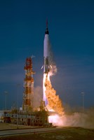 The Launch of the Mercury Atlas Unmanned Test Flight Fine Art Print