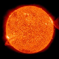 Two Solar Prominences Erupt from the Sun Fine Art Print