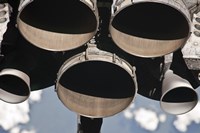 Close-up view of the Three Main Engines of Space Shuttle Discovery Fine Art Print
