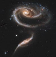 Arp 273 Interacting Galaxies in Andromeda - various sizes