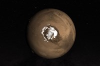 Nadir view of the Martian North Pole Fine Art Print