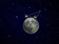 Twin GRAIL Spacecraft map the Moon's Gravity Field Fine Art Print