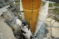 Space Shuttle Atlantis on the Launch Pad at Kennedy Space Center, Florida Fine Art Print