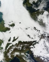 A Massive Cloudbank Sprawled over Central Europe Fine Art Print