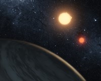 Artist's concept Illustrating Kepler-16b Fine Art Print
