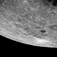 High Altitude Oblique view of the Lunar Surface Fine Art Print