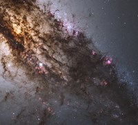 Dark Lanes of Dust Crisscross the Elliptical Galaxy Centaurus A Fine Art Print