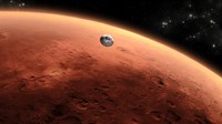 Artist's concept of NASA's Mars Science Laboratory Spacecraft approaching Mars Fine Art Print