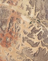 Satellite View of Wadi Rum in Southwestern Jordan Fine Art Print