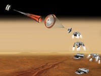 Artist's Concept of a Proposed Mars sample Return Mission Fine Art Print
