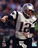 Tom Brady Touchdown Celebration Super Bowl XLIX Framed Print
