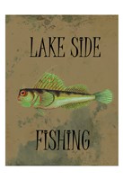 Lake Side Fishing Framed Print