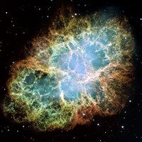 A Giant Hubble Mosaic of the Crab Nebula Framed Print
