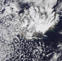 Morning Daylight Reveals a Steam Plume over Eyjafjallajokull Volcano Fine Art Print