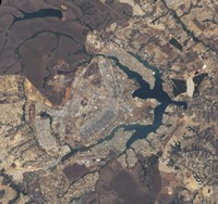 Natural-Color Image of Brasilia, Brazil Fine Art Print