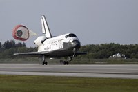 With Drag Chute Unfurled, Space Shuttle Discovery Lands on Runway 33 Fine Art Print