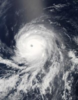 Satellite view of Hurricane Celia over the Pacific Ocean Fine Art Print