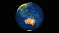 View of the Full Earth Showing Indonesia, Oceania, and the Continent of Australia Fine Art Print