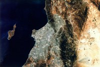 Satellite view of Los Angeles, California Fine Art Print