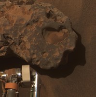 Close-up view of the Mars meteorite Known as Oilean Ruaidh Fine Art Print