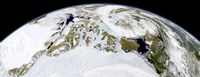 Partial view of Earth showing Northern Canada and Northern Greenland Fine Art Print