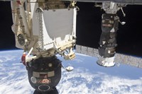 The Soyuz TMA-19 Spacecraft and the Progress 37 Resupply Vehicle Fine Art Print