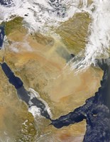 Dust and Smoke over Iraq and the Middle East Fine Art Print