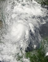 Tropical Storm Hermine in the Gulf of Mexico - various sizes