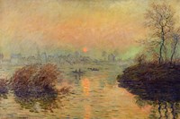 Sun Setting over the Seine at Lavacourt. Winter Effect, 1880 Fine Art Print
