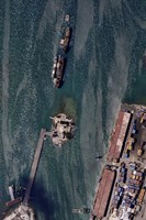 An Aerial view of Port-au-Prince Harbor in Haiti Fine Art Print