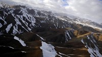 Aerial view over Mountains in Afghanistan Fine Art Print