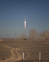 The Soyuz TMA-16 Launches from the Baikonur Cosmodrome in Kazakhstan Fine Art Print