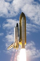 Space Shuttle Atlantis Lifts off from its Launch Pad Fine Art Print
