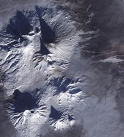 Bezymianny Volcano Exhibits a Modest Plume Fine Art Print