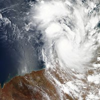Tropical Cyclone Laurence off the Northwestern Coast of Australia Fine Art Print