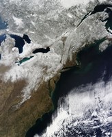 Snow Cover Stretching from Canada Southward to West Virginia Fine Art Print